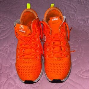 Zumba Fitness Kids Neon Orange Athletic Sneakers
